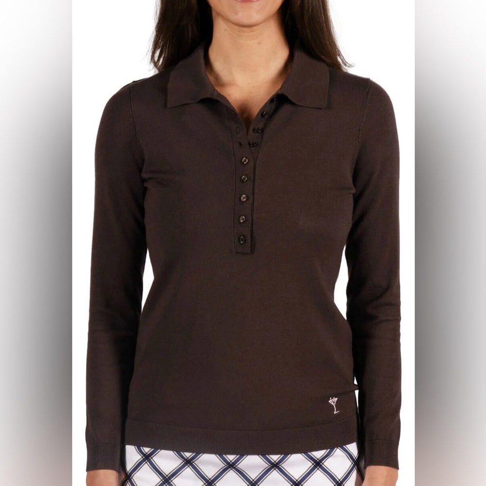 Golftini- long sleeves too in cocoa